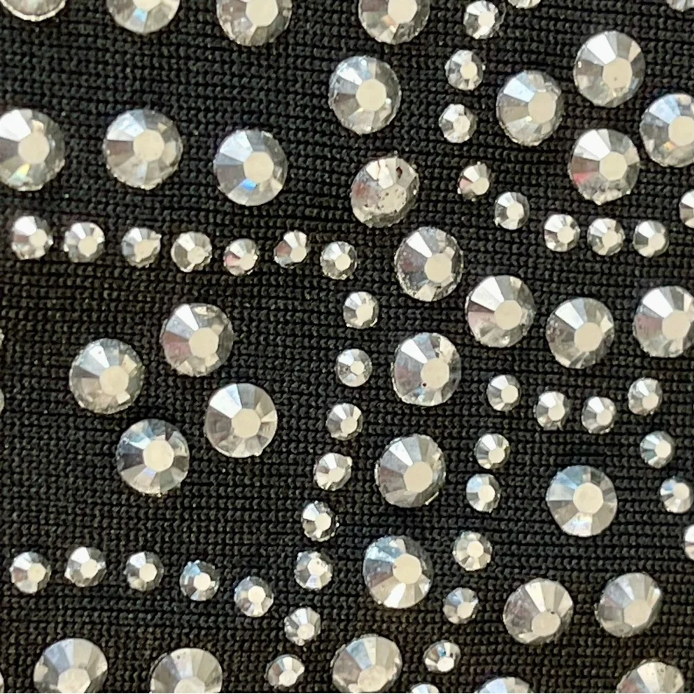 WBQ Black Stretchy Lace Halter Rhinestone Cross Gothic Sleeveless Top SzXXL - Picture 7 of 12